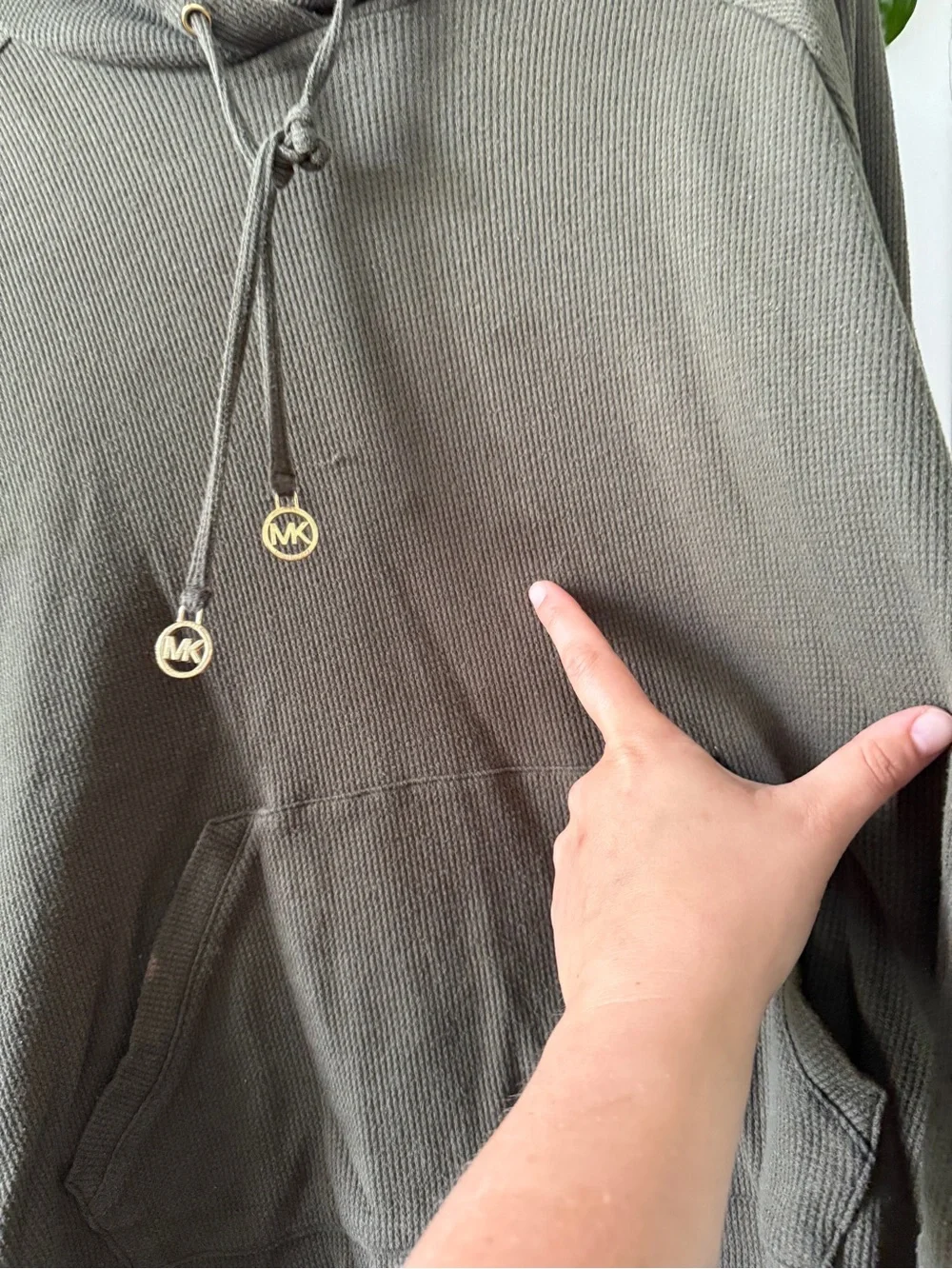Michael Kors Olive Green Lightweight Hoodie